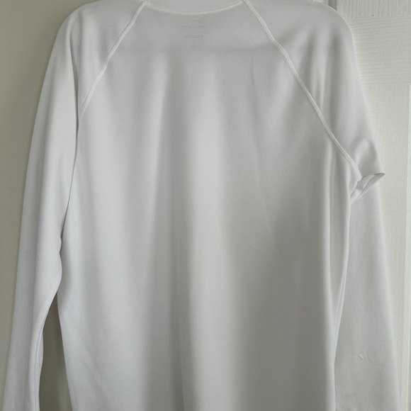 Nike White Dri-FIT Tee with Gray Swoosh - Picture 5 of 6